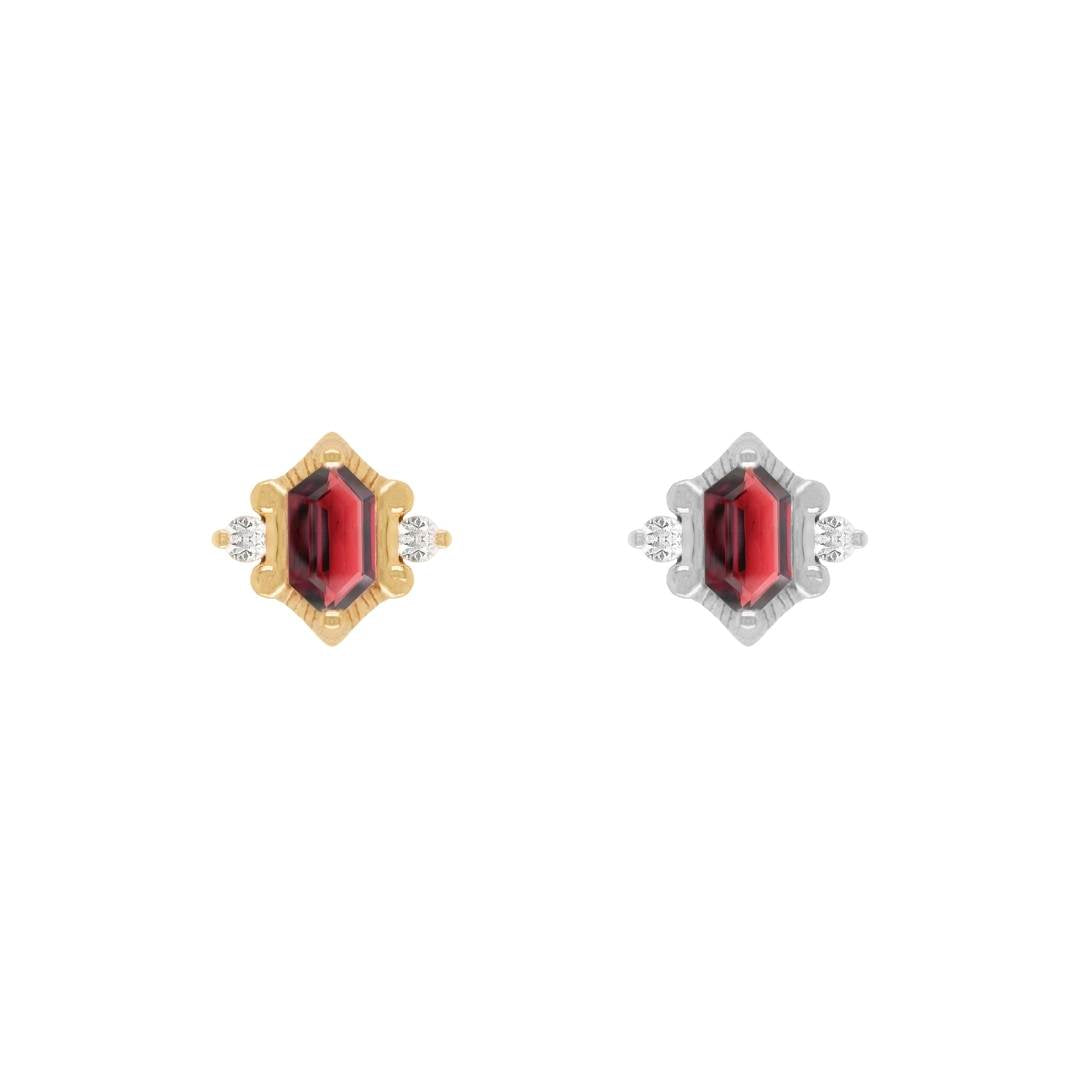 Reyna Threadless End with Garnet