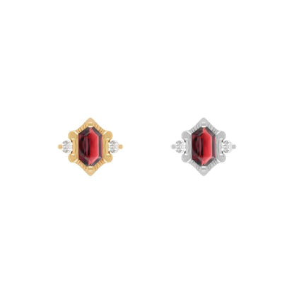 Reyna Threadless End with Garnet