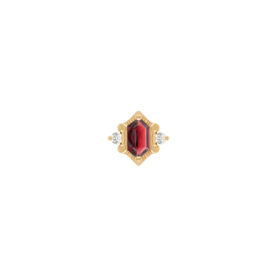 Reyna Threadless End with Garnet