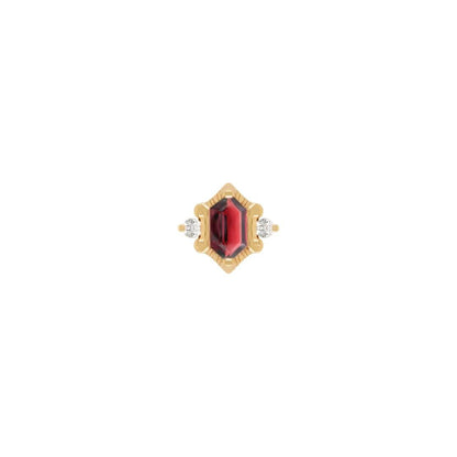 Reyna Threadless End with Garnet