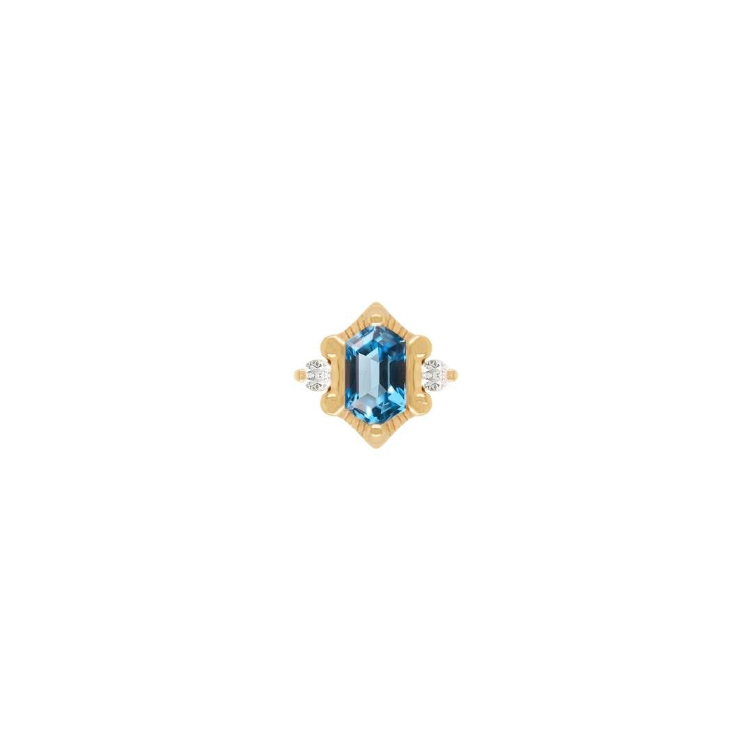 Reyna Threadless End with London Blue Topaz