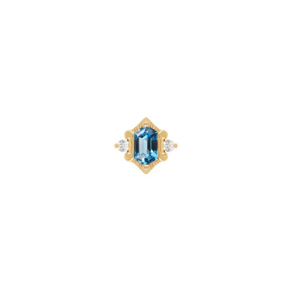 Reyna Threadless End with London Blue Topaz
