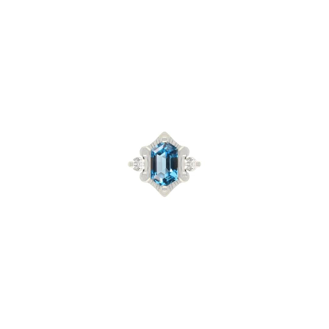 Reyna Threadless End with London Blue Topaz