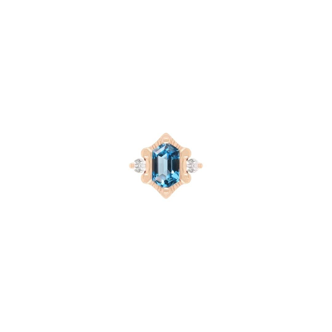 Reyna Threadless End with London Blue Topaz