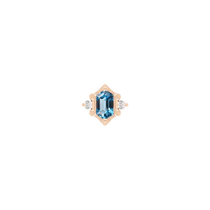Reyna Threadless End with London Blue Topaz