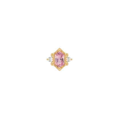 Reyna Threadless End with Pink Tourmaline