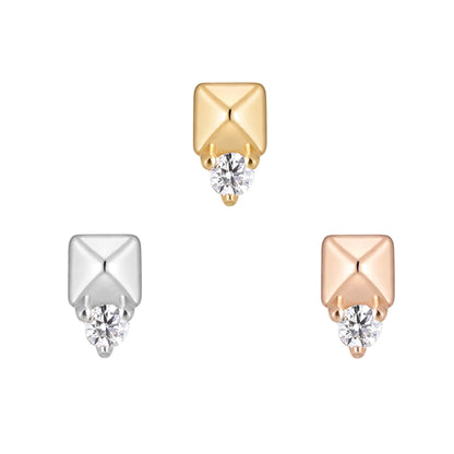 Rhodes Threadless End with Diamond