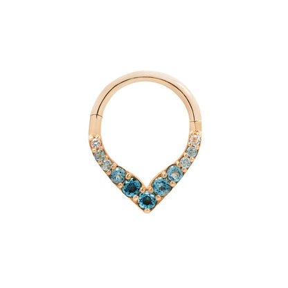 Rise + Shine Clicker with Blue Topaz Ombre