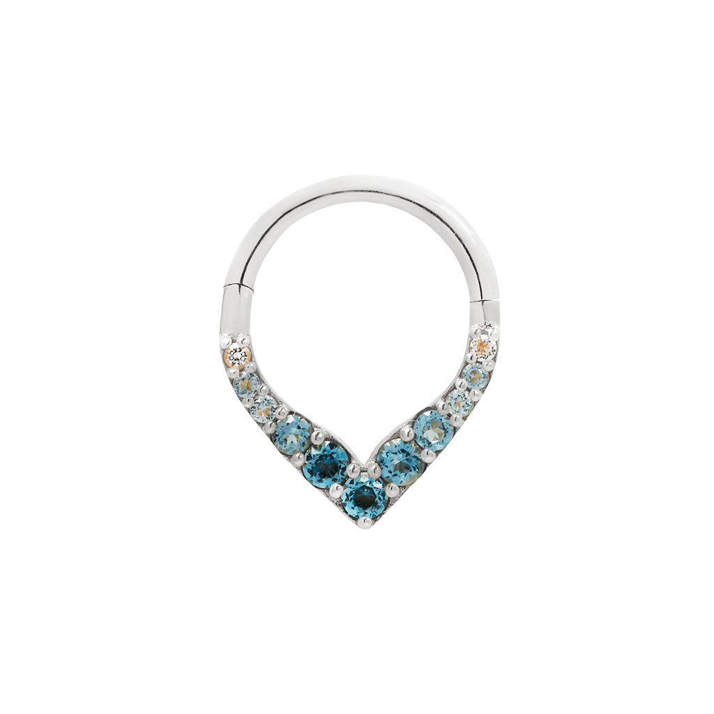 Rise + Shine Clicker with Blue Topaz Ombre