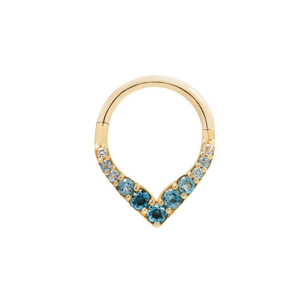 Rise + Shine Clicker with Blue Topaz Ombre