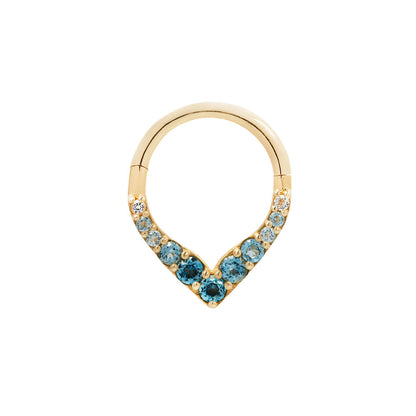 Rise + Shine Clicker with Blue Topaz Ombre