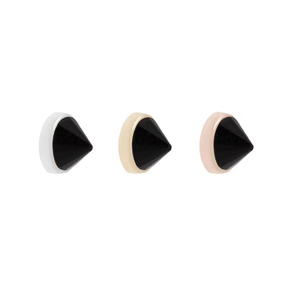 Round Bezel Gem Threadless End with Reverse Set Agate