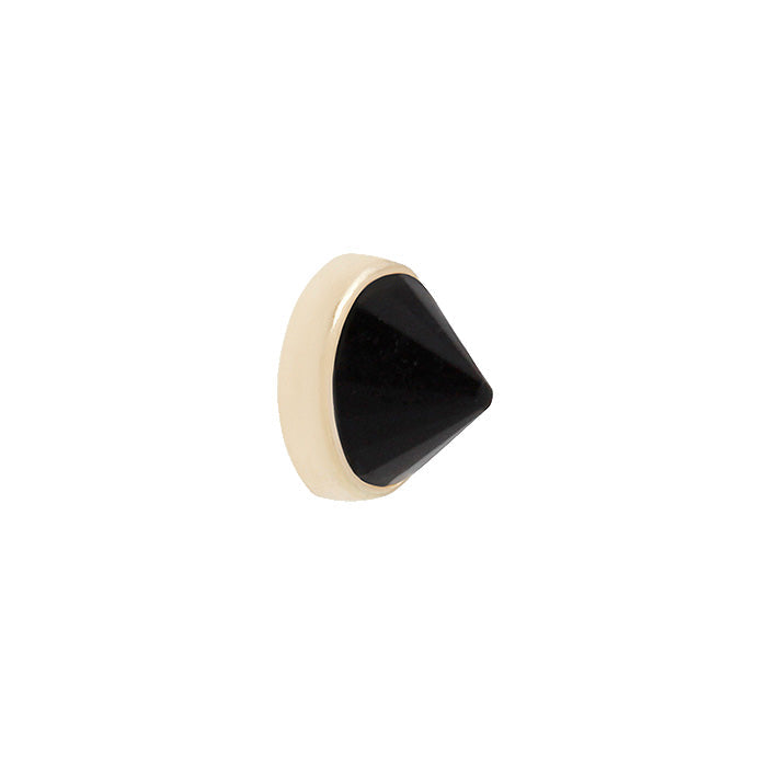 Round Bezel Gem Threadless End with Reverse Set Agate