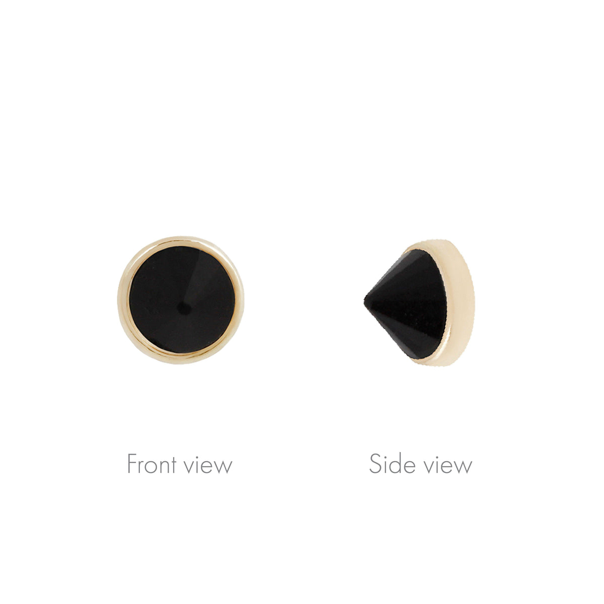 Round Bezel Gem Threadless End with Reverse Set Agate