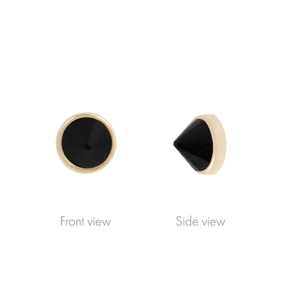 Round Bezel Gem Threadless End with Reverse Set Agate