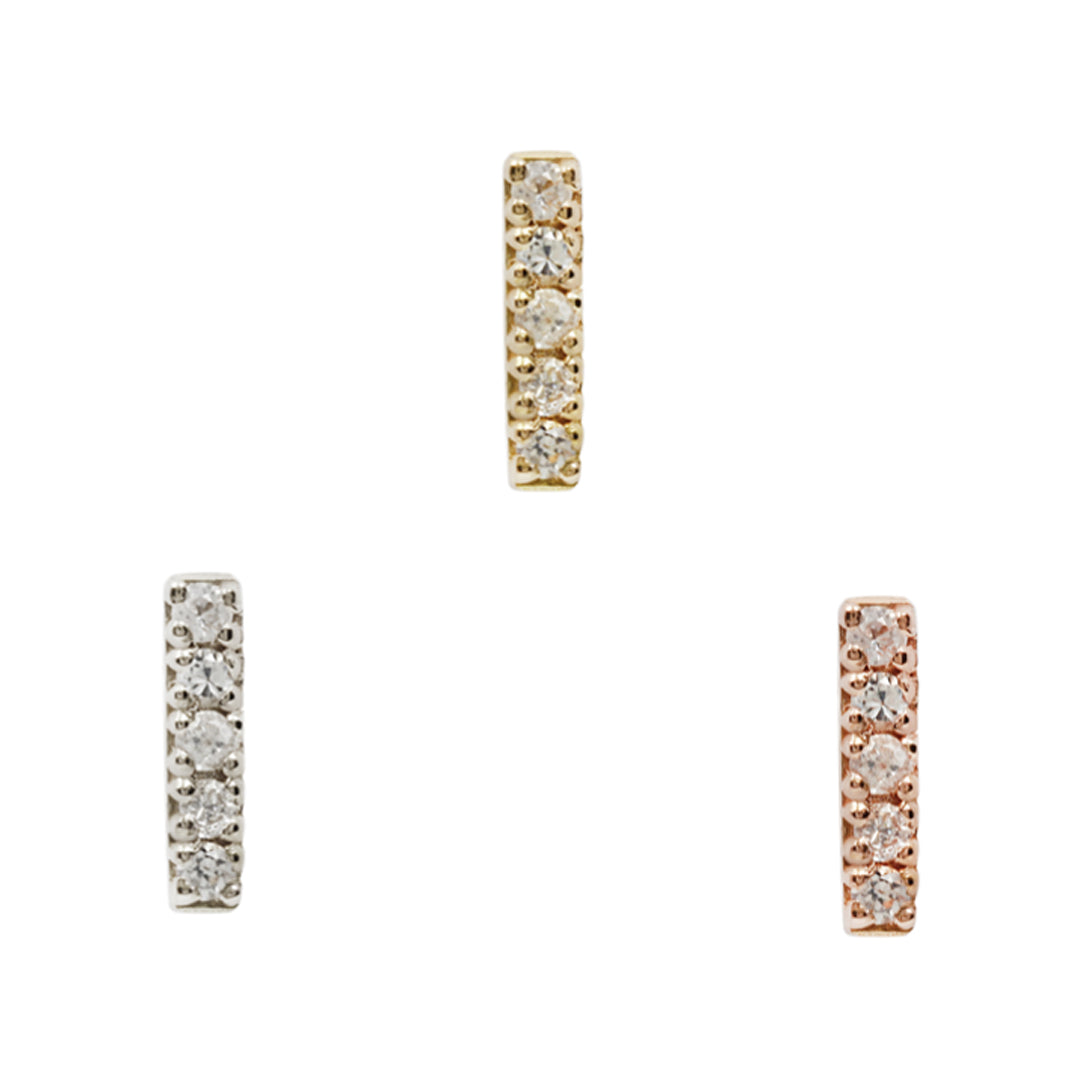 Rowe Threadless End with White Sapphire