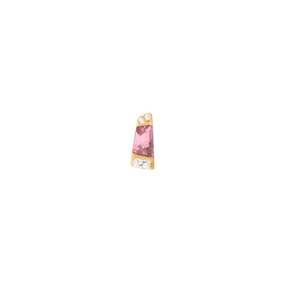 Saboteur Threadless End with Pink Tourmaline