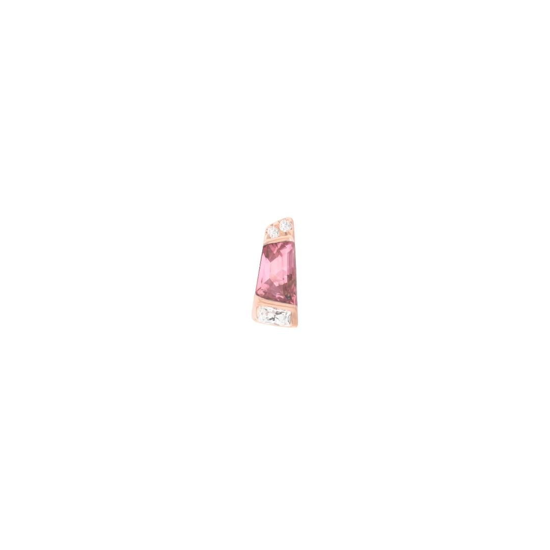 Saboteur Threadless End with Pink Tourmaline