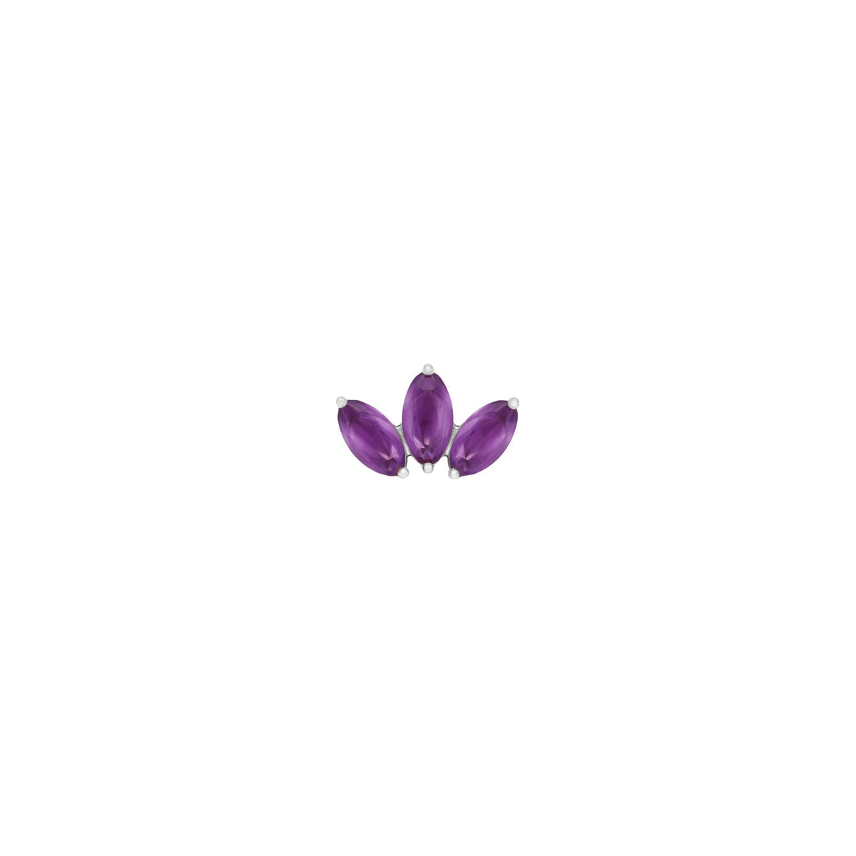 Moet Mini Threadless End with Sandblasted Amethyst