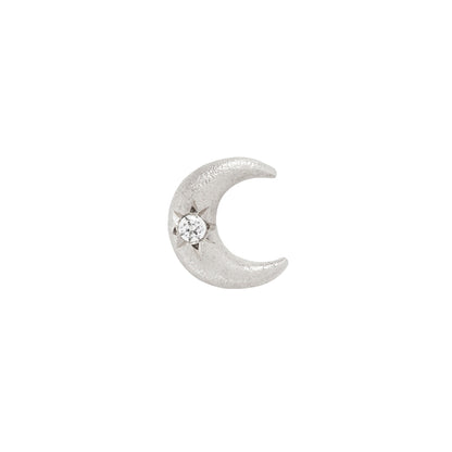 Moonshine Satin Threadless End with CZ
