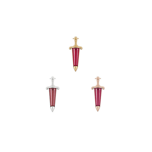 Spellbound Threadless End with Garnet