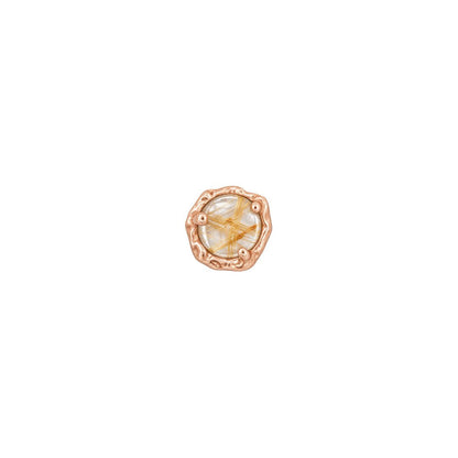 Spirit Threadless End with Rutilated Quartz