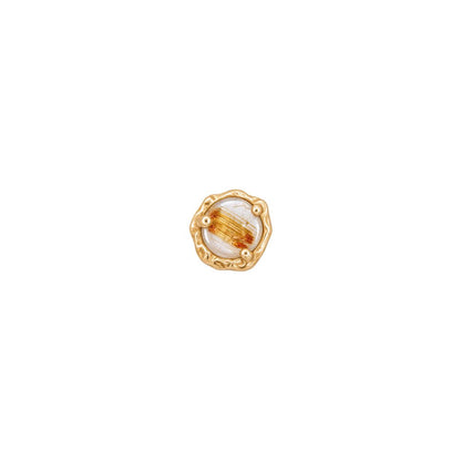 Spirit Threadless End with Rutilated Quartz
