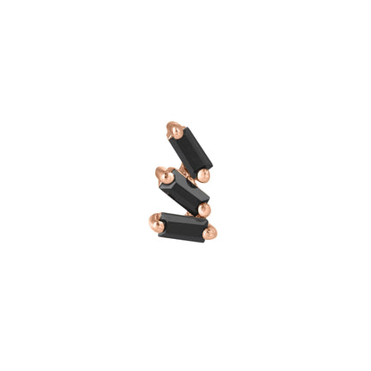 Staxx Threadless End with Black Spinel