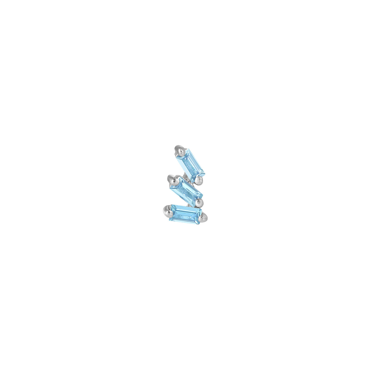 Staxx Threadless End with London Blue Topaz