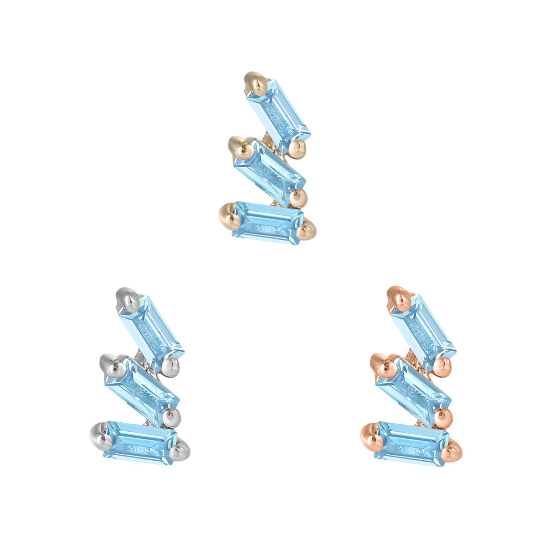 Staxx Threadless End with London Blue Topaz