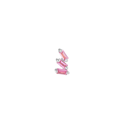 Staxx Threadless End with Pink Sapphire