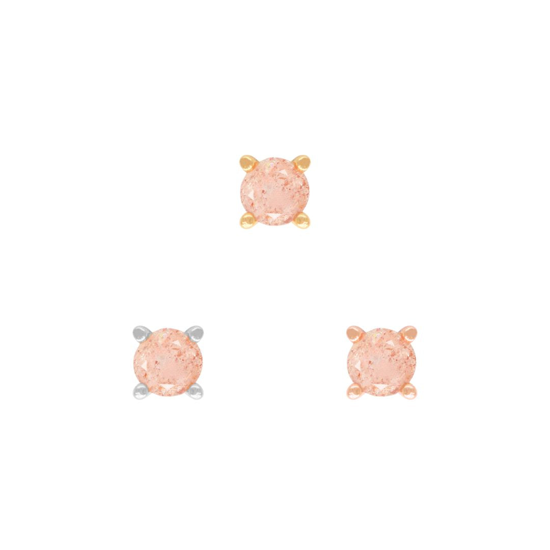 Prong Gem Threadless End with Sunstone