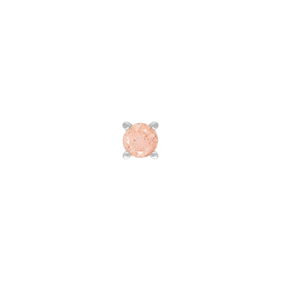 Prong Gem Threadless End with Sunstone