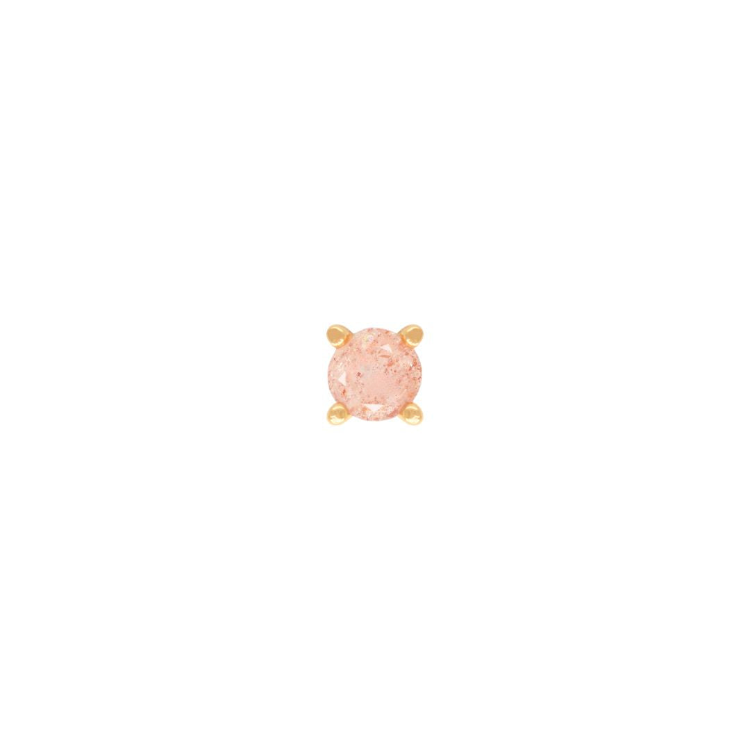 Prong Gem Threadless End with Sunstone