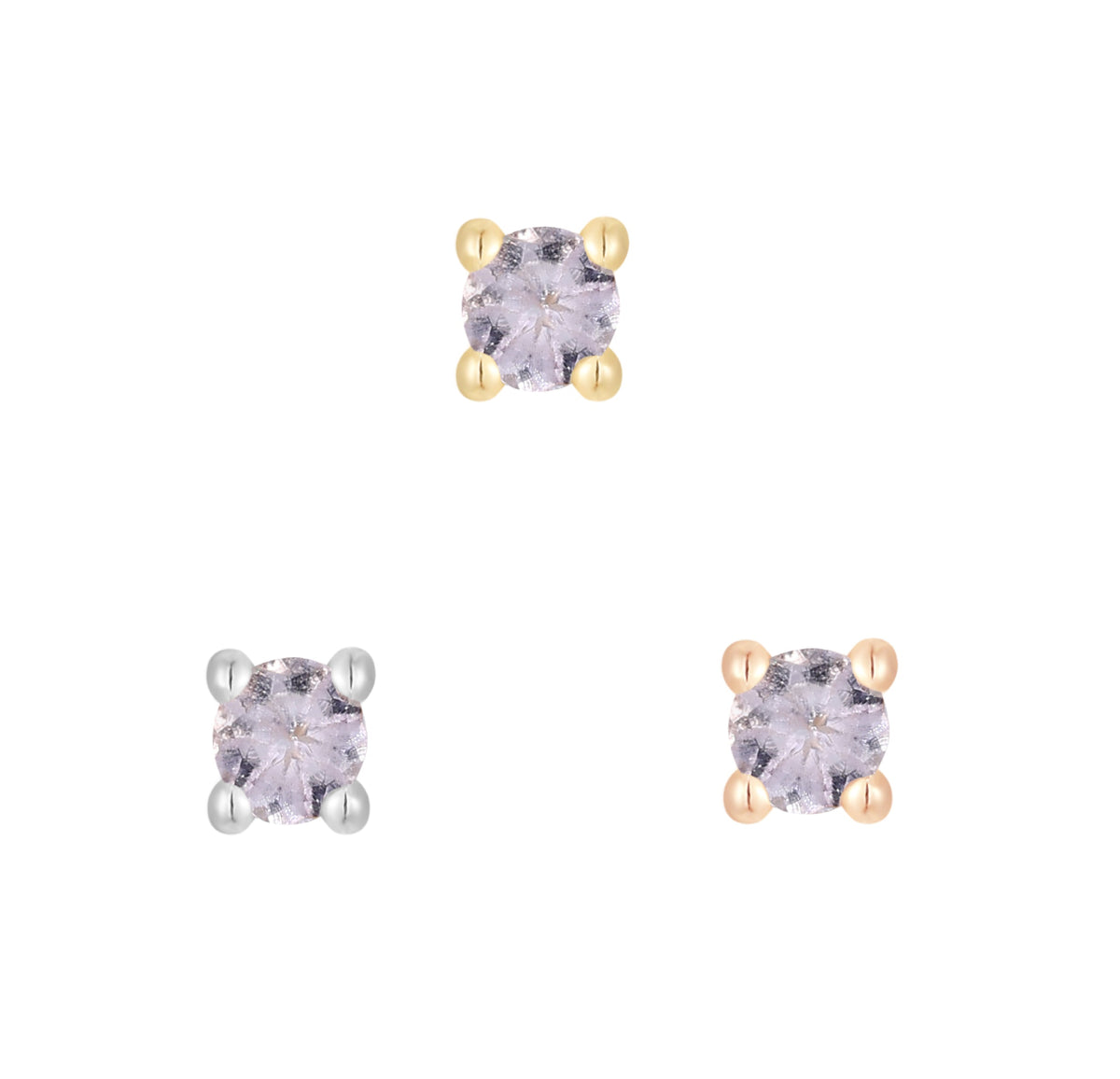 Prong Gem Threadless End with Tanzanite