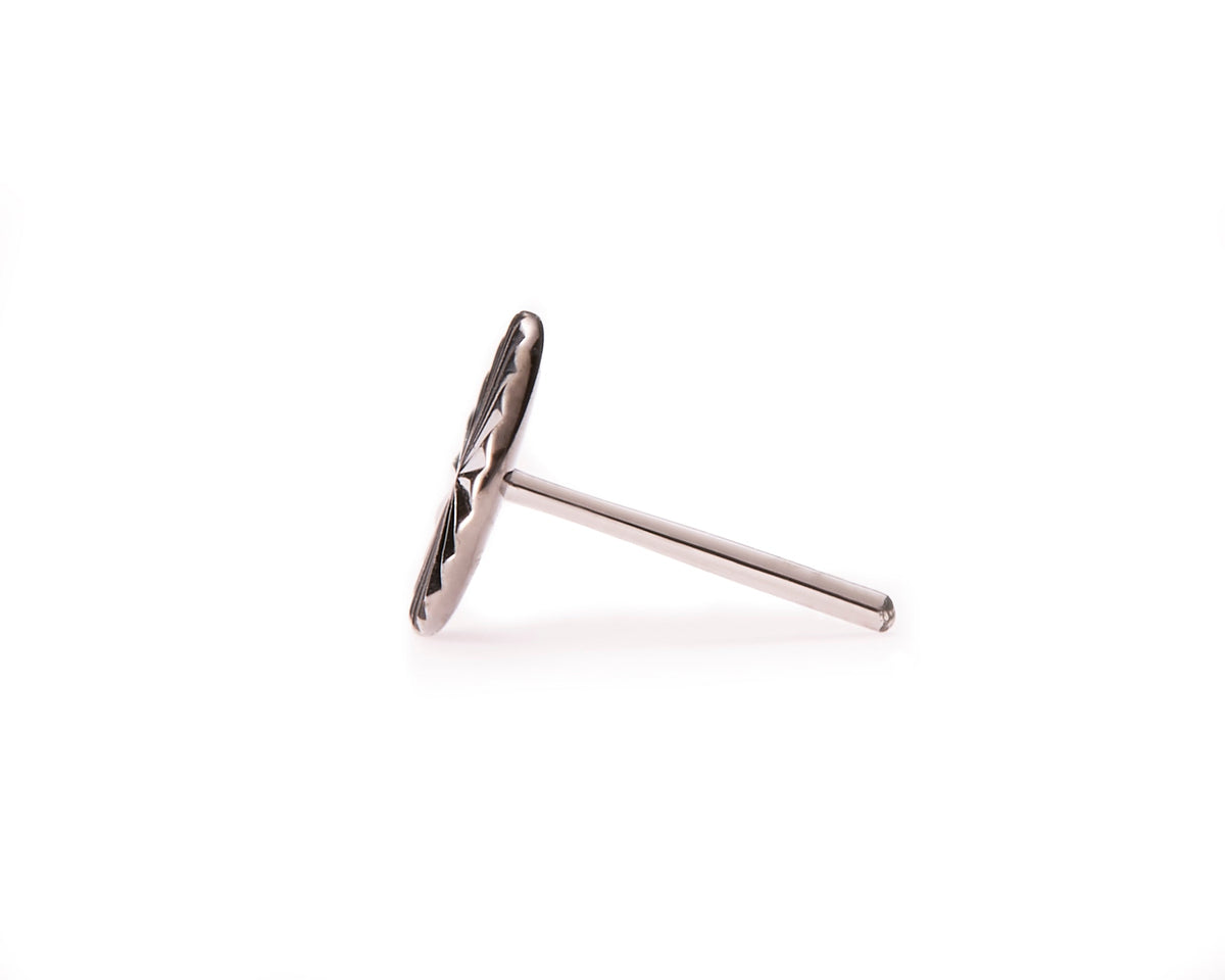 Disk Lazer Black Rhodium Threadless End