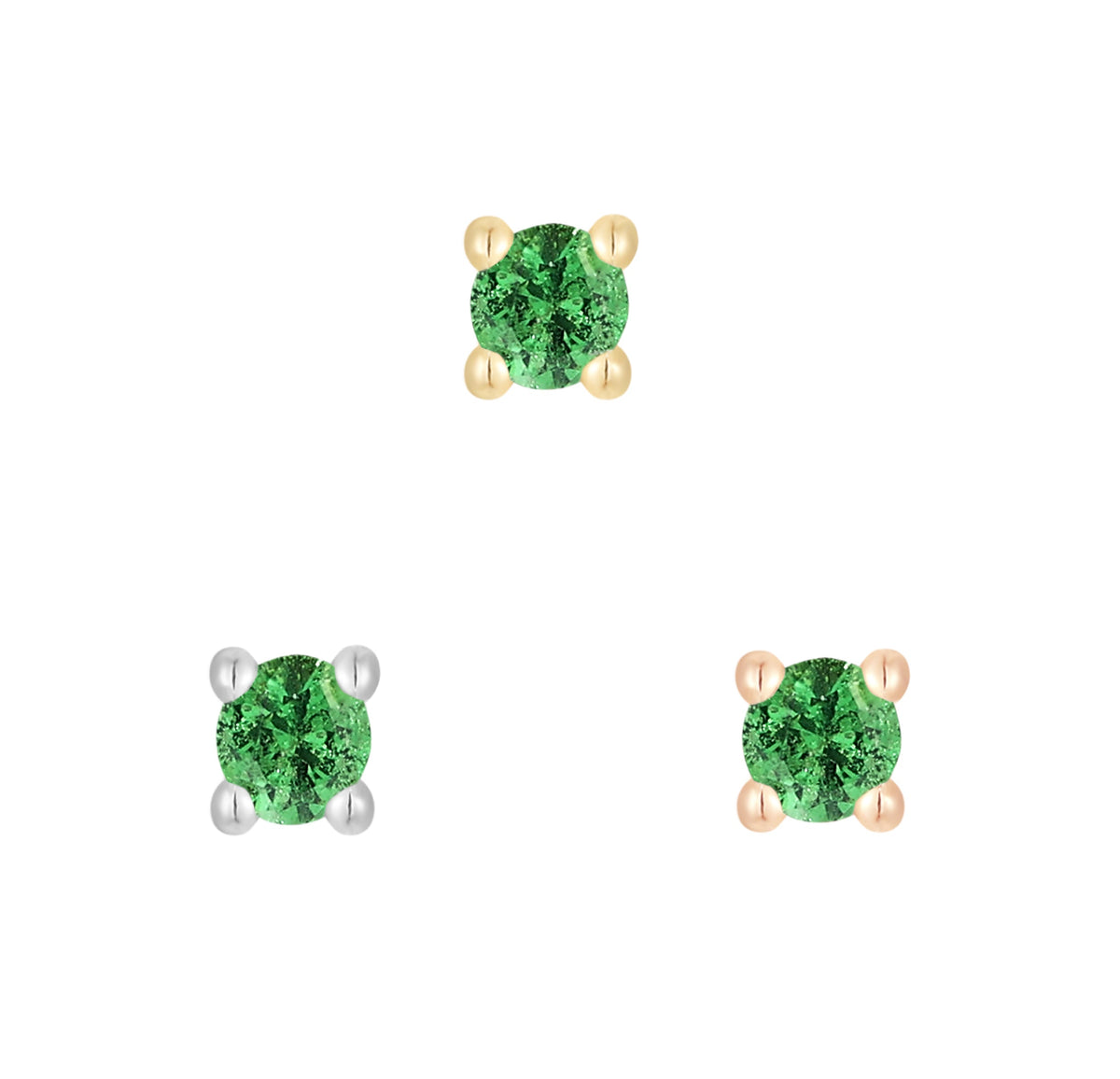 Prong Gem Threadless End with Tsavorite