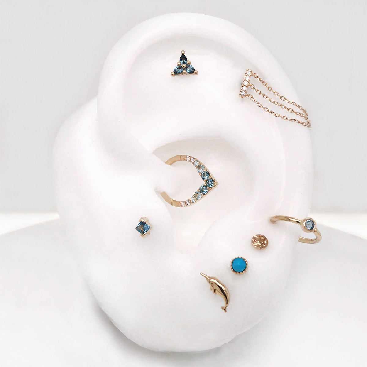 Celestial Threadless End with London Blue Topaz