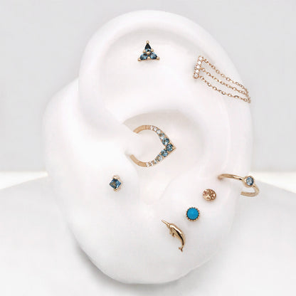 Celestial Threadless End with London Blue Topaz