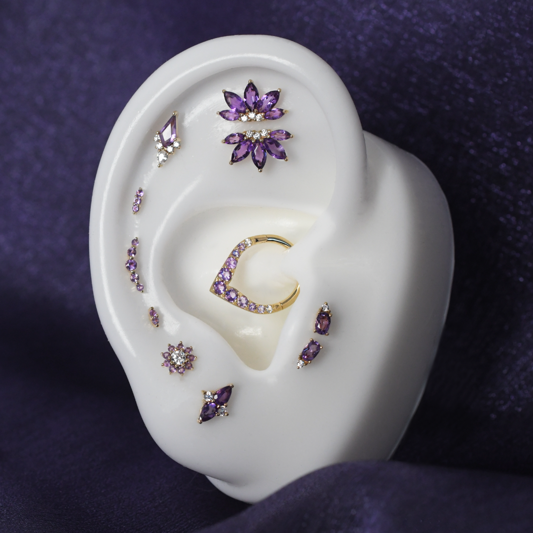 Valentina Threadless End with Amethyst