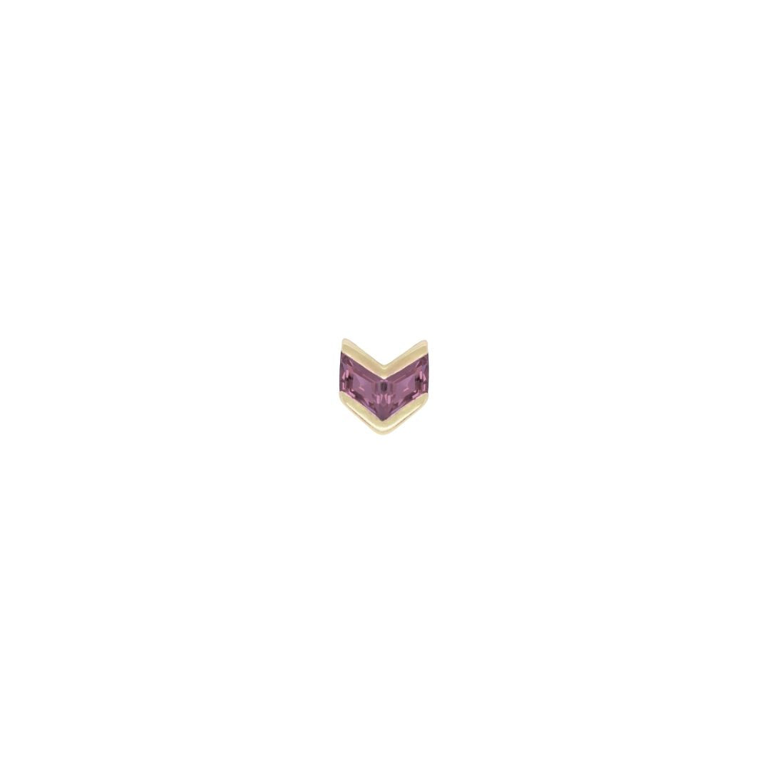 Vande Threadless End with Amethyst