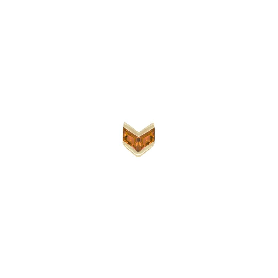 Vande Threadless End with Orange Garnet