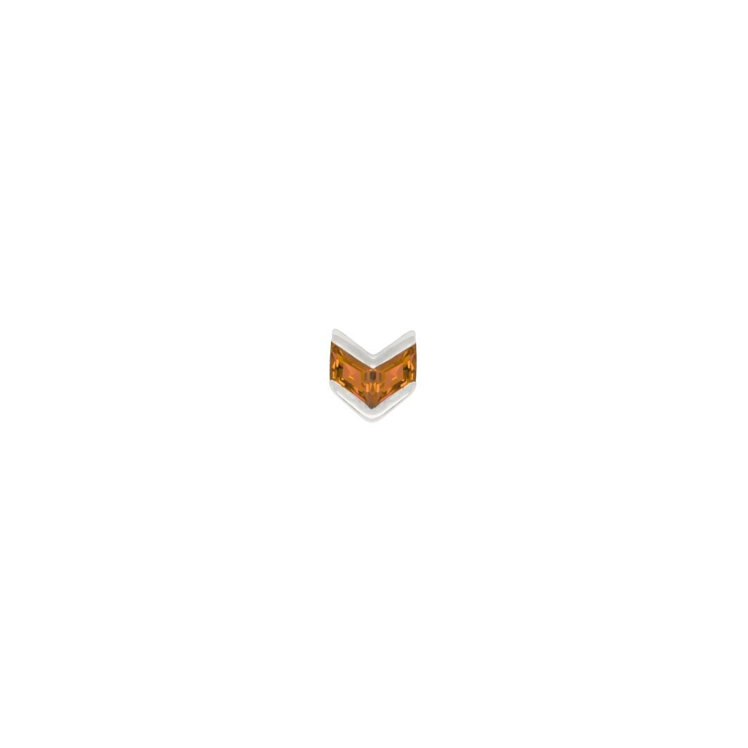 Vande Threadless End with Orange Garnet