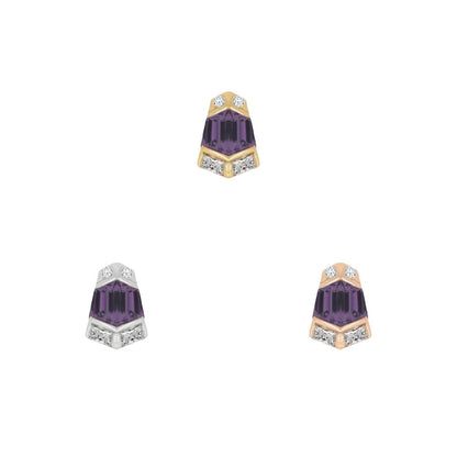 Vera Threadless End with Amethyst
