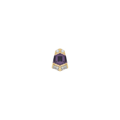Vera Threadless End with Amethyst