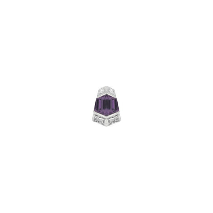 Vera Threadless End with Amethyst