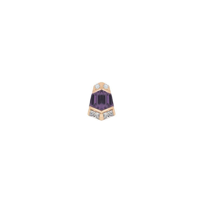 Vera Threadless End with Amethyst