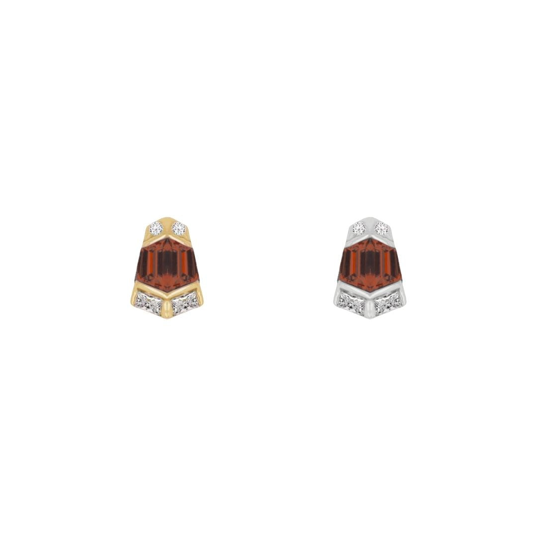 Vera Threadless End with Garnet