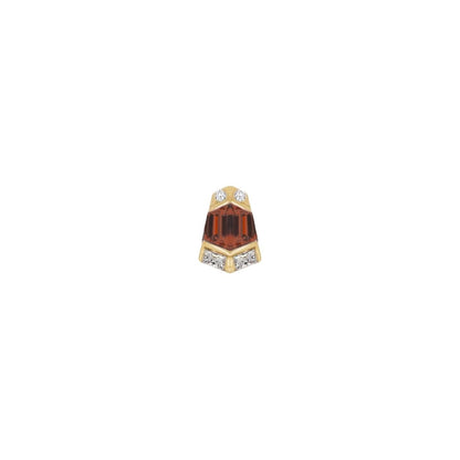 Vera Threadless End with Garnet