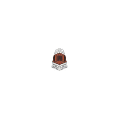 Vera Threadless End with Garnet